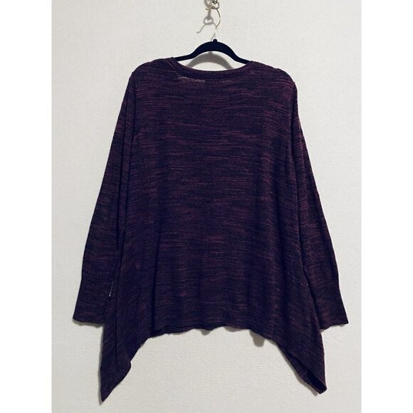 LOGO by Lori Goldstein  Womens XL Melange Cotton Cashmere Sweater A282340 - Picture 4 of 8